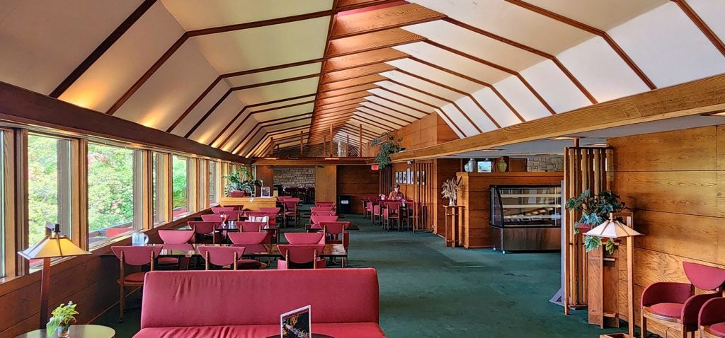 Inside the Taliesin visitor center.