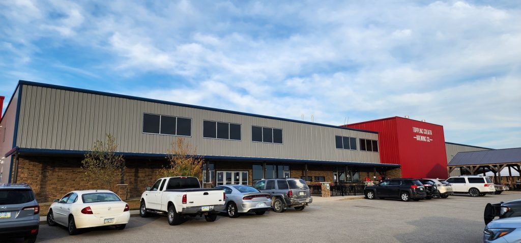 Photo of the exterior of Toppling Goliath Brewery.